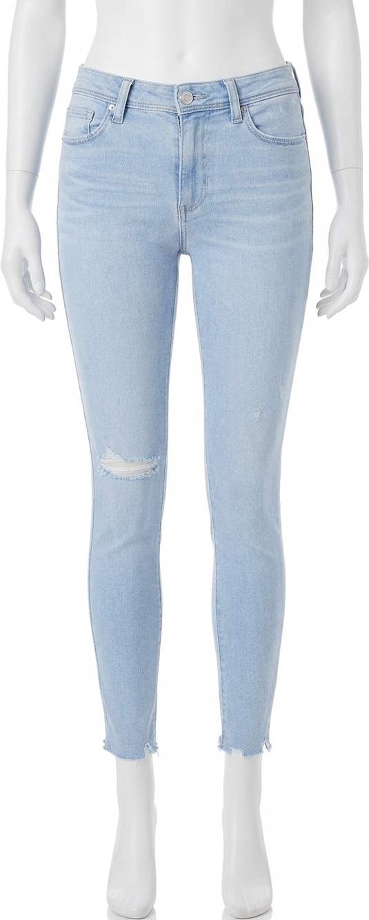 NEW PAIGE hoxton ankle jeans in ryman destructed with beat hem